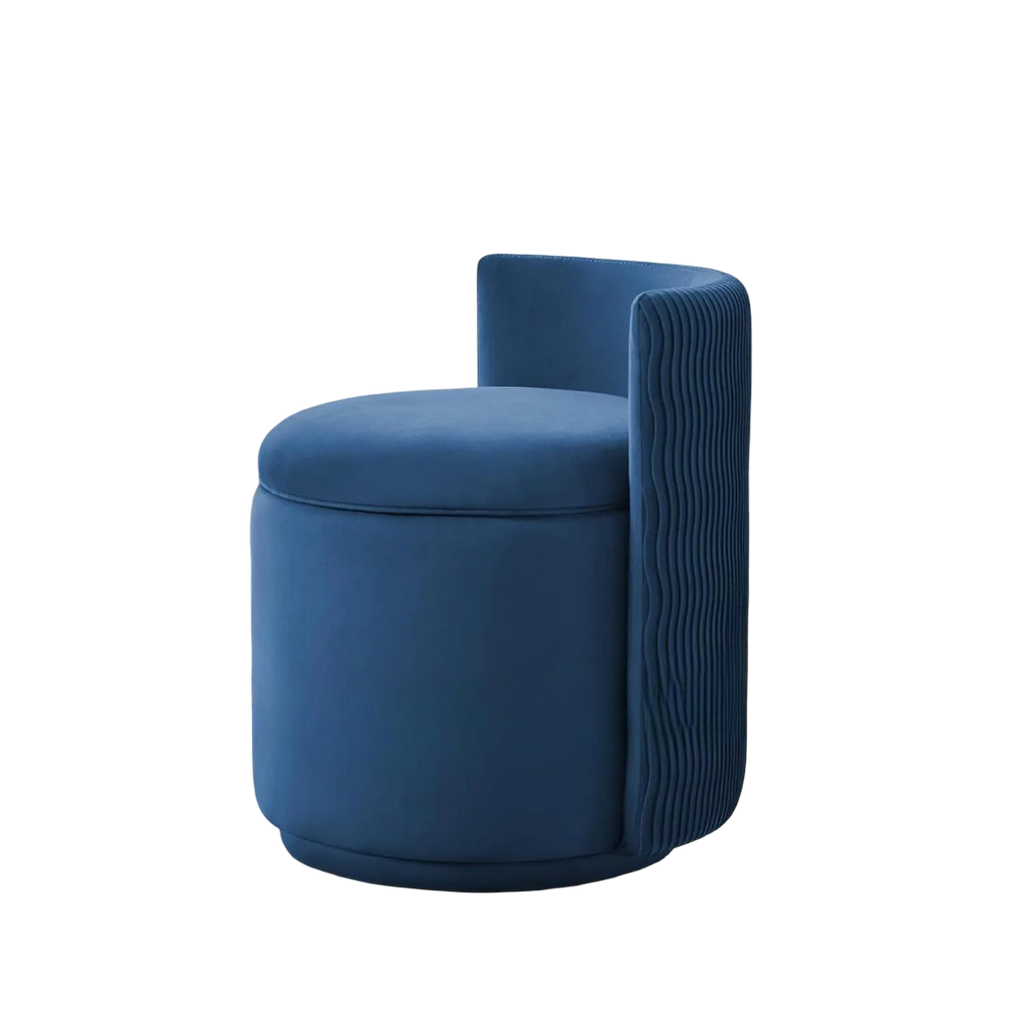 360° Swivel Dressing Table Stool - Blue