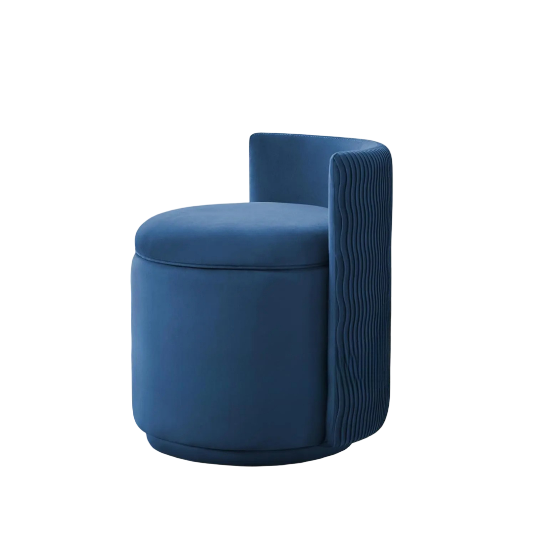 360° Swivel Dressing Table Stool - Blue