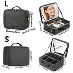 Travel Makeup Bag with Vanity Mirror [Large]