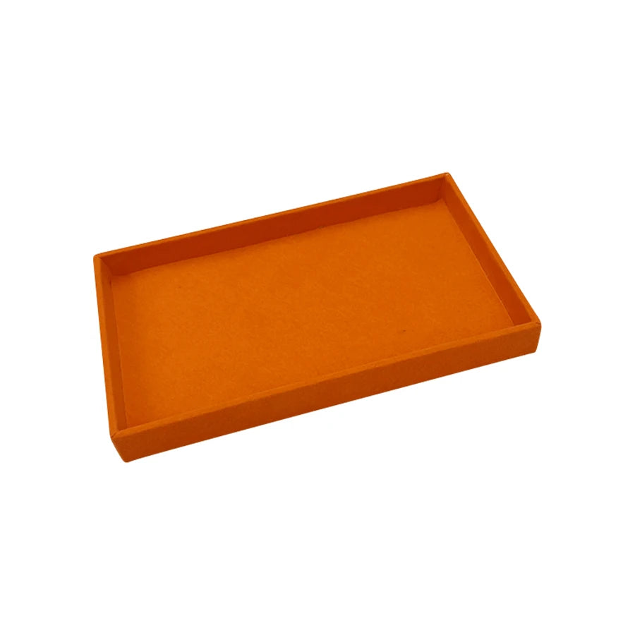 Luxury Velvet Drawer Organizer Tray [Orange]