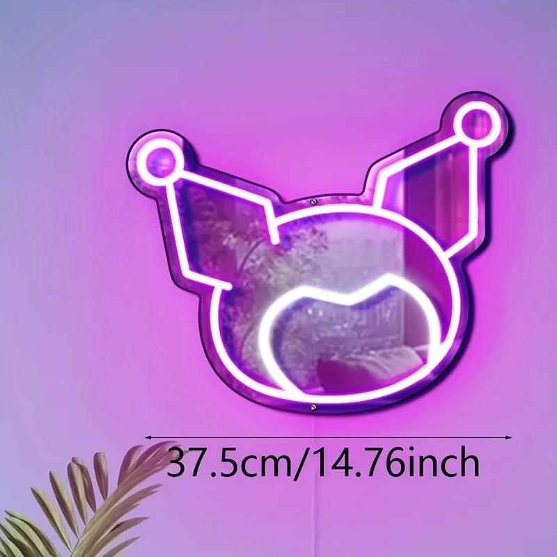 Kuromi Neon Light Makeup Mirror