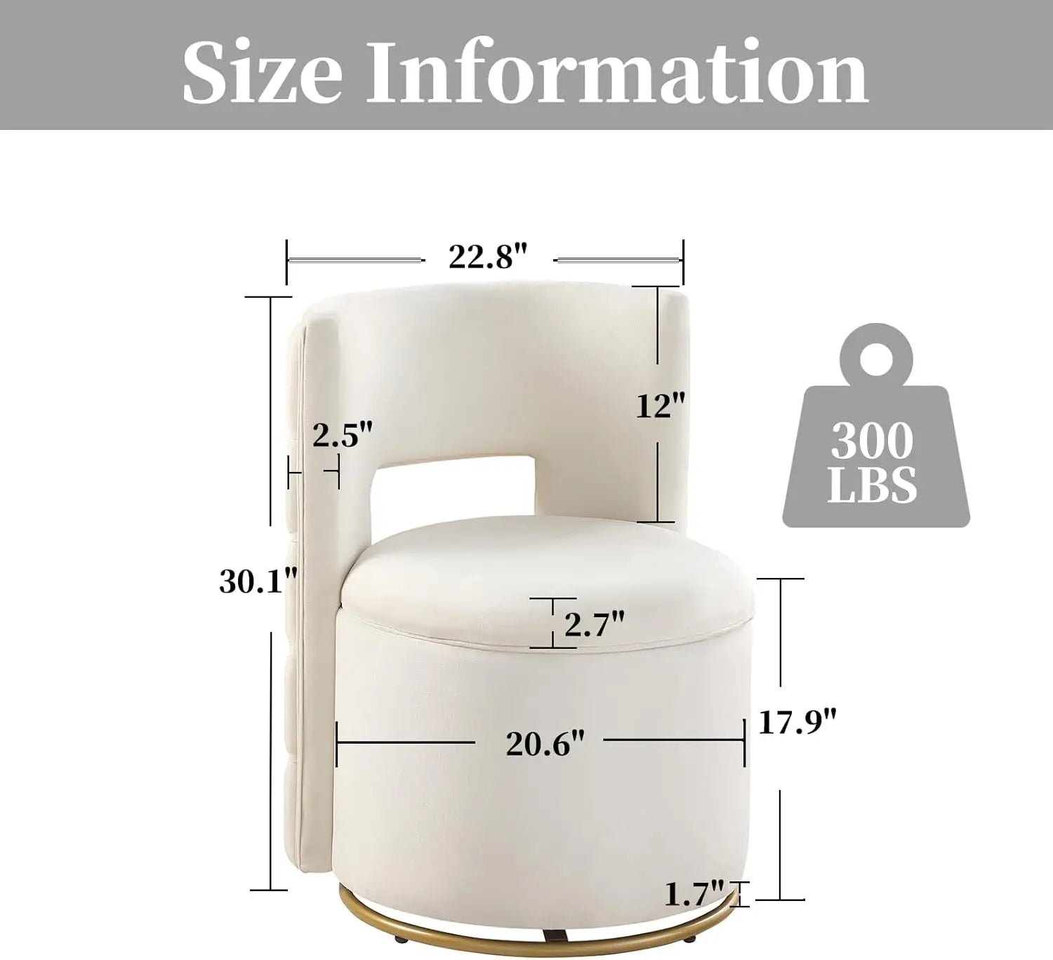 360° Swivel Barrel Chair - Beige