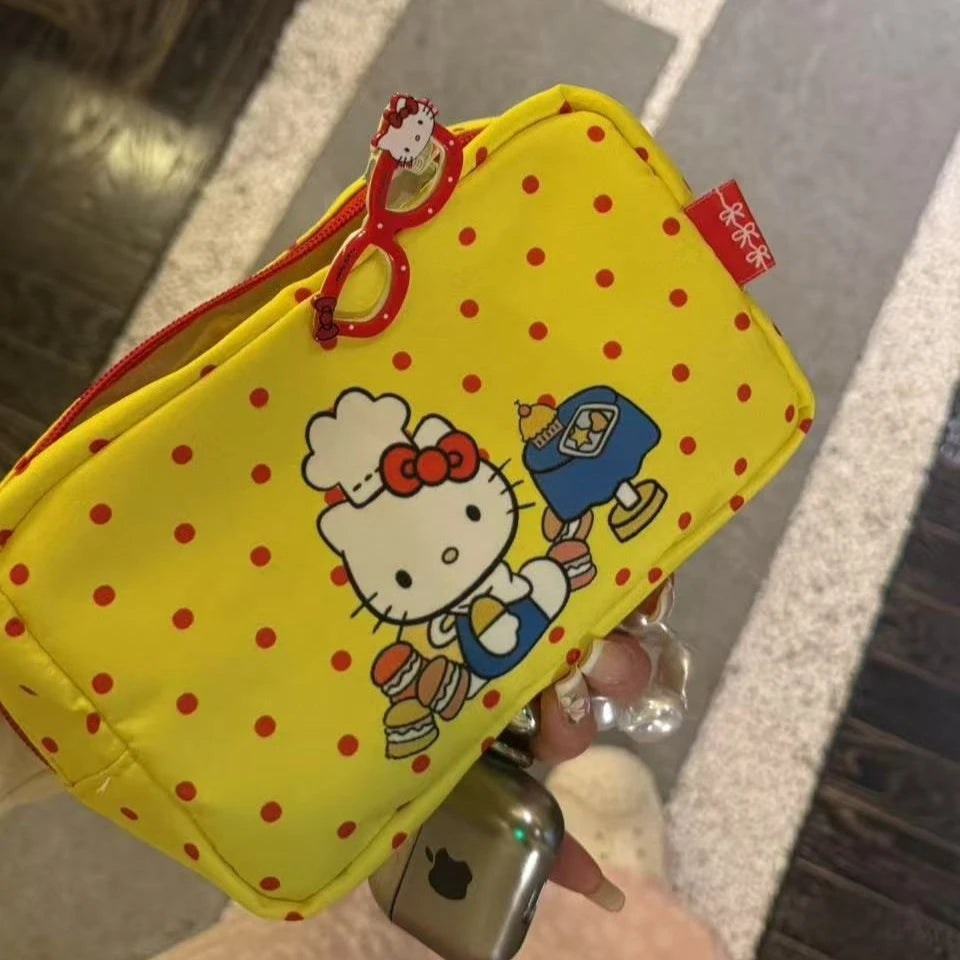 Hello Kitty Japanese Style Canvas & Makeup Bag