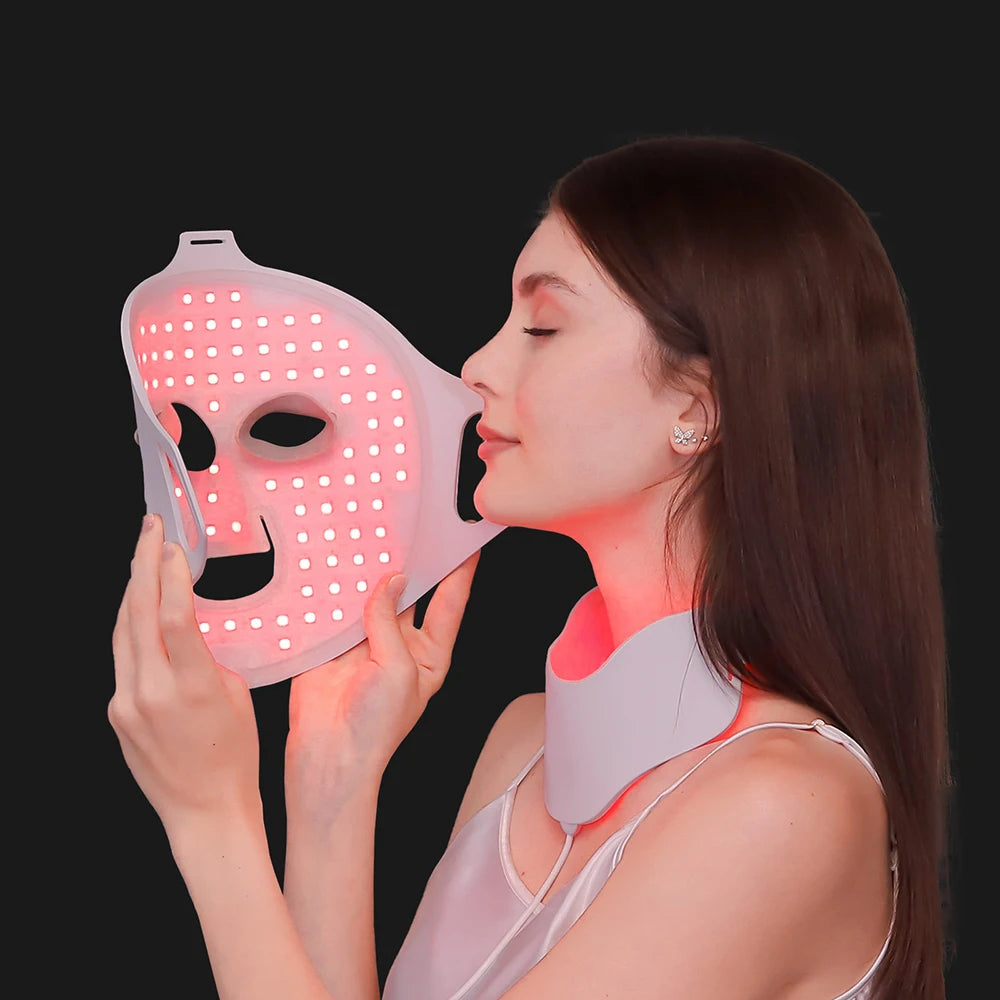LED Light Therapy Face & Neck Mask with 7 Colors