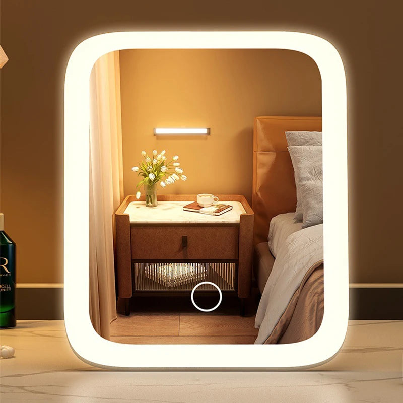 Desktop Vanity Makeup Mirror With 3 Colors Mode