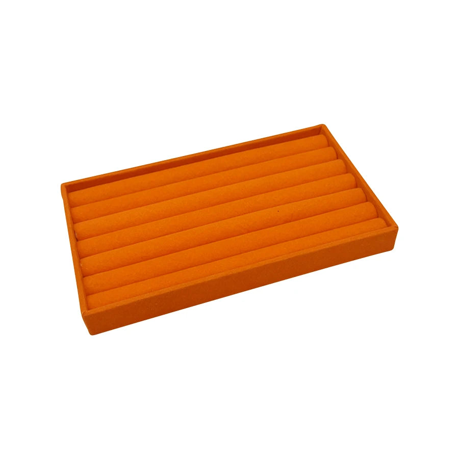 Luxury Velvet Drawer Organizer Tray [Orange]