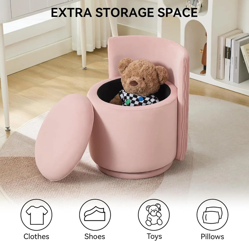360° Swivel Dressing Table Stool - Pink