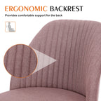 Armless Vanity Swivel Chair with Modern Fabric