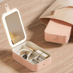 Makeup & Jewelry Storage Box With LED Mirror