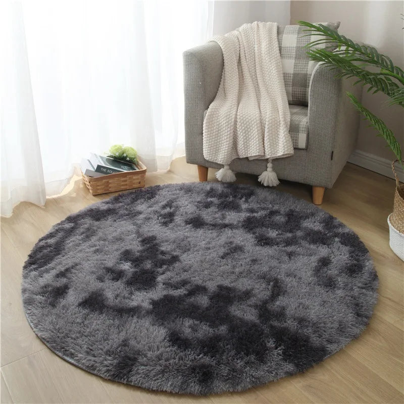Soft Fluffy Circular Rugs for Vanity Desk Chair