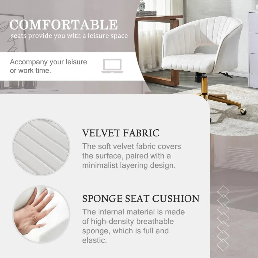 360° Rotating Vanity Desk Swivel Chair