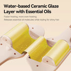 Wavy Hair Crimper with Curling Iron - Beige