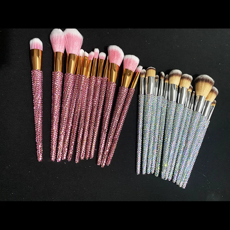 Diamond studded Makeup Brushes