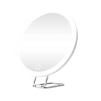 Rounded Standing Makeup Mirror With LED Light & Magnification [10X/20X/30X]