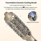 Heated Round Hair Curler Brush - Gold