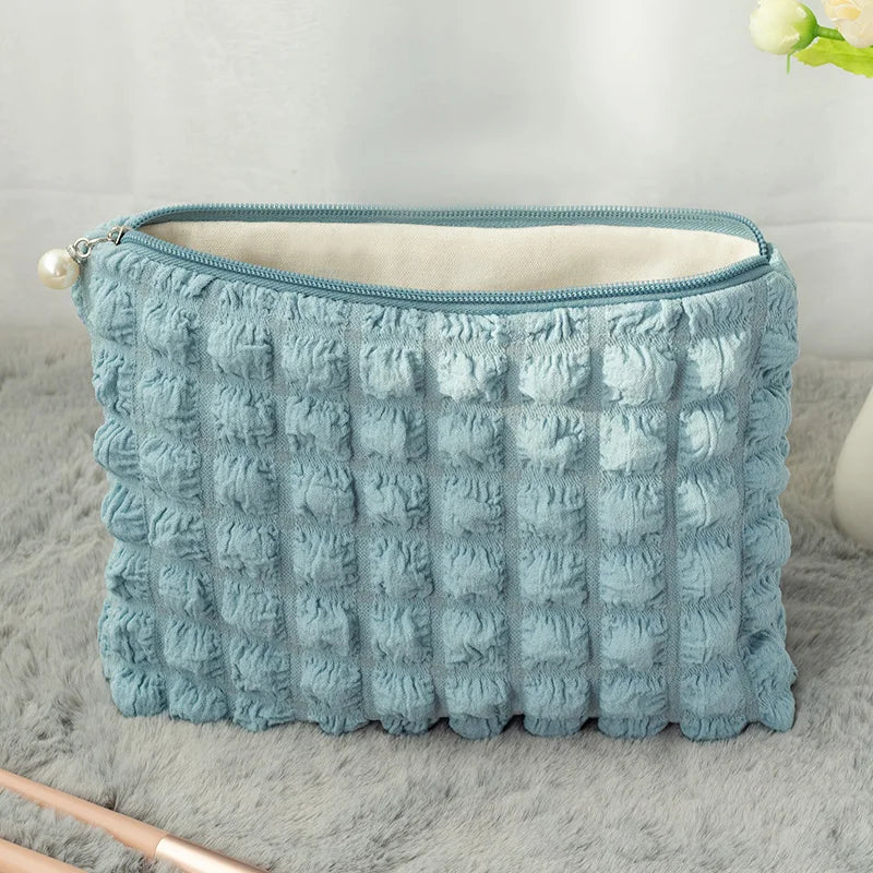 Travel Makeup & Cosmetic Pouch with Soft material and Zip