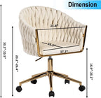 Swivel Vanity Desk Chair - Beige