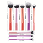 Soft Synthetic Makeup Brush Set - 8pcs