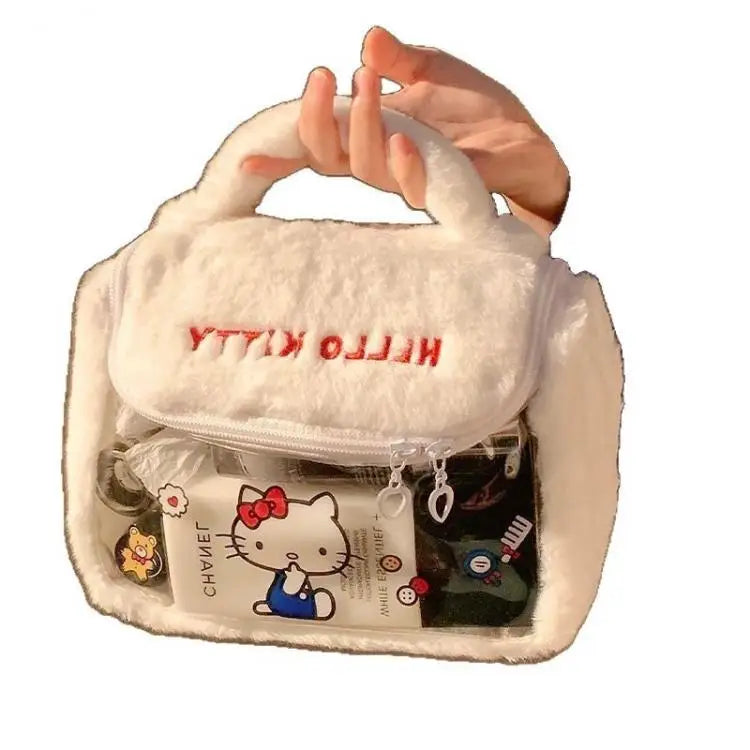 Senrio - Hello Kitty Plush Large Travel Makeup Bag