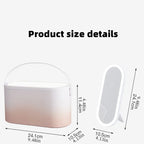 Makeup Organizer Box with LED Mirror