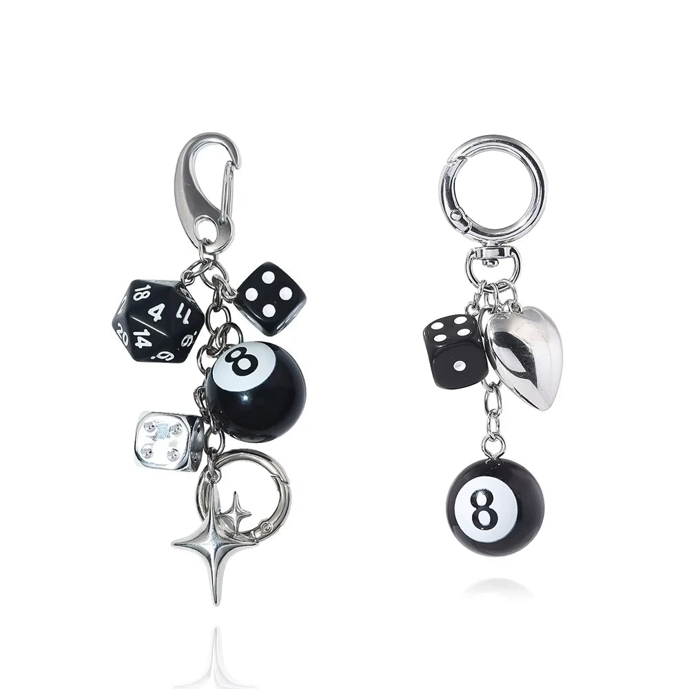 Billiard Ball Shape Bag Keychain