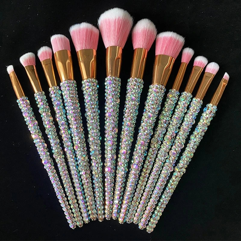 Diamond studded Makeup Brushes