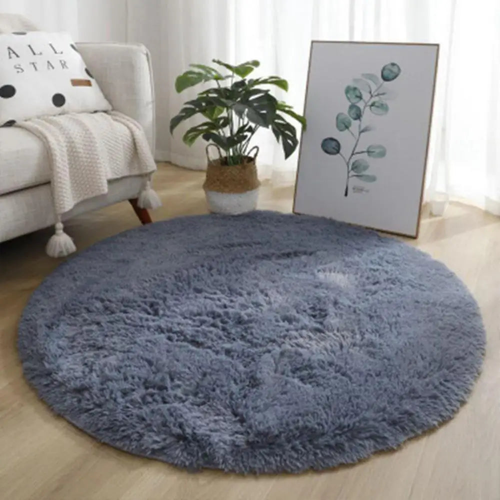 Soft Fluffy Circular Rugs for Vanity Desk Chair