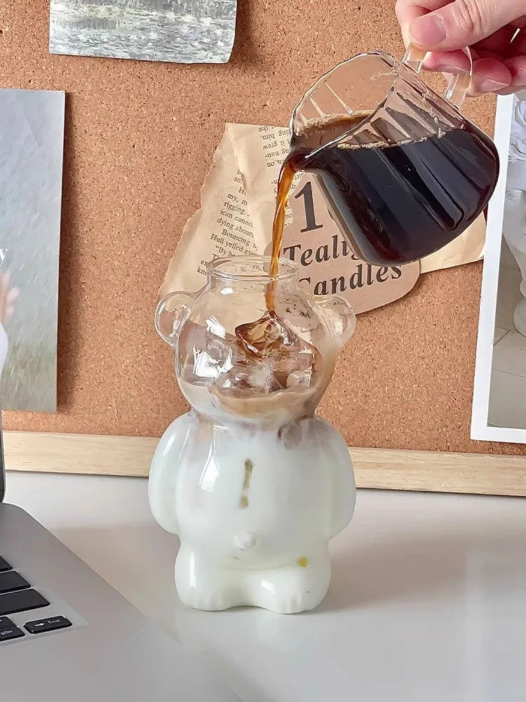 Bear Shaped Coffee Mug With Straw