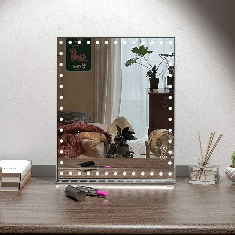 Makeup Vanity Mirror with Bluetooth Speaker and Detachable 10X [Size: 10''x12'']