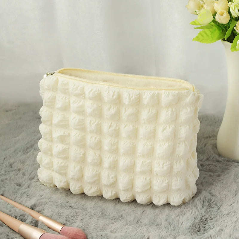 Travel Makeup & Cosmetic Pouch with Soft material and Zip