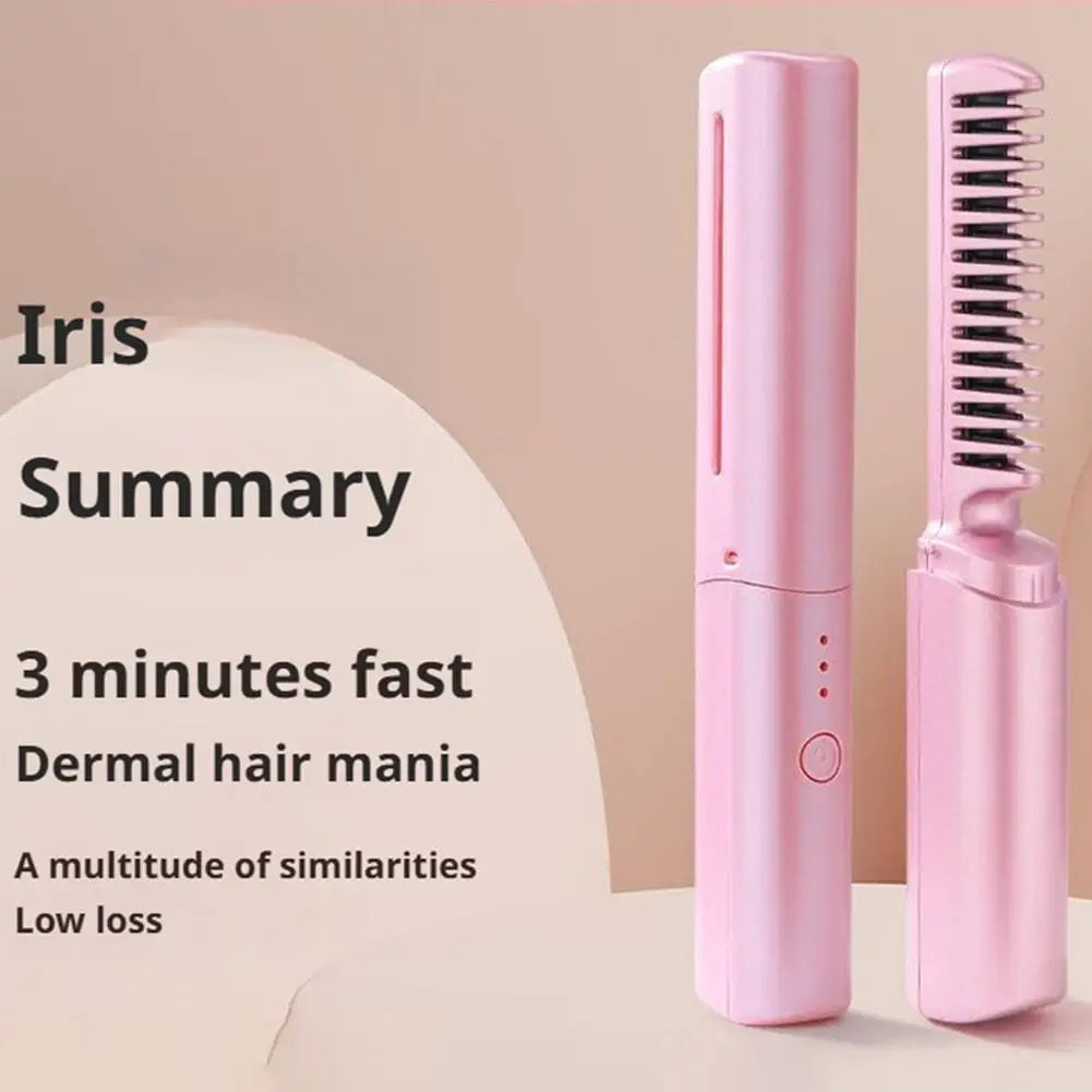 Portable Hair Straightener Brush