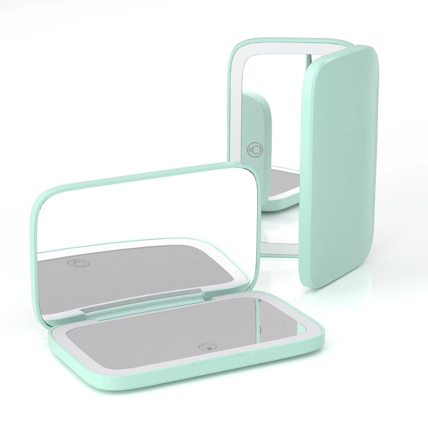 Portable Folding Makeup Mirror with LED Lights & 5x Magnifying