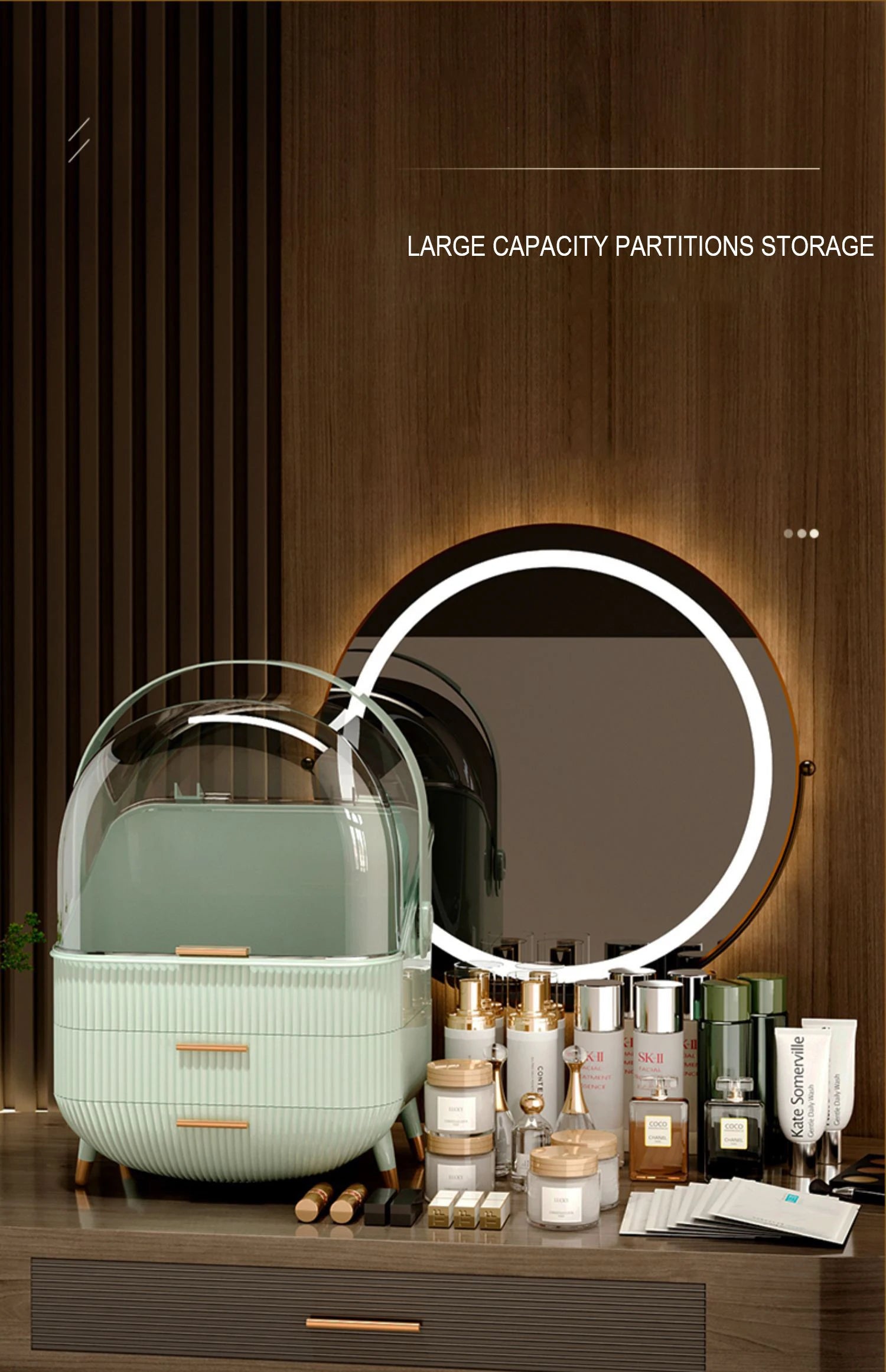 Large Capacity Makeup Organizer With Drawer