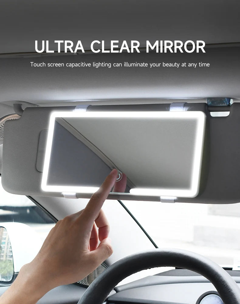 Car Interior Sun Visor LED HD Makeup Vanity Mirror