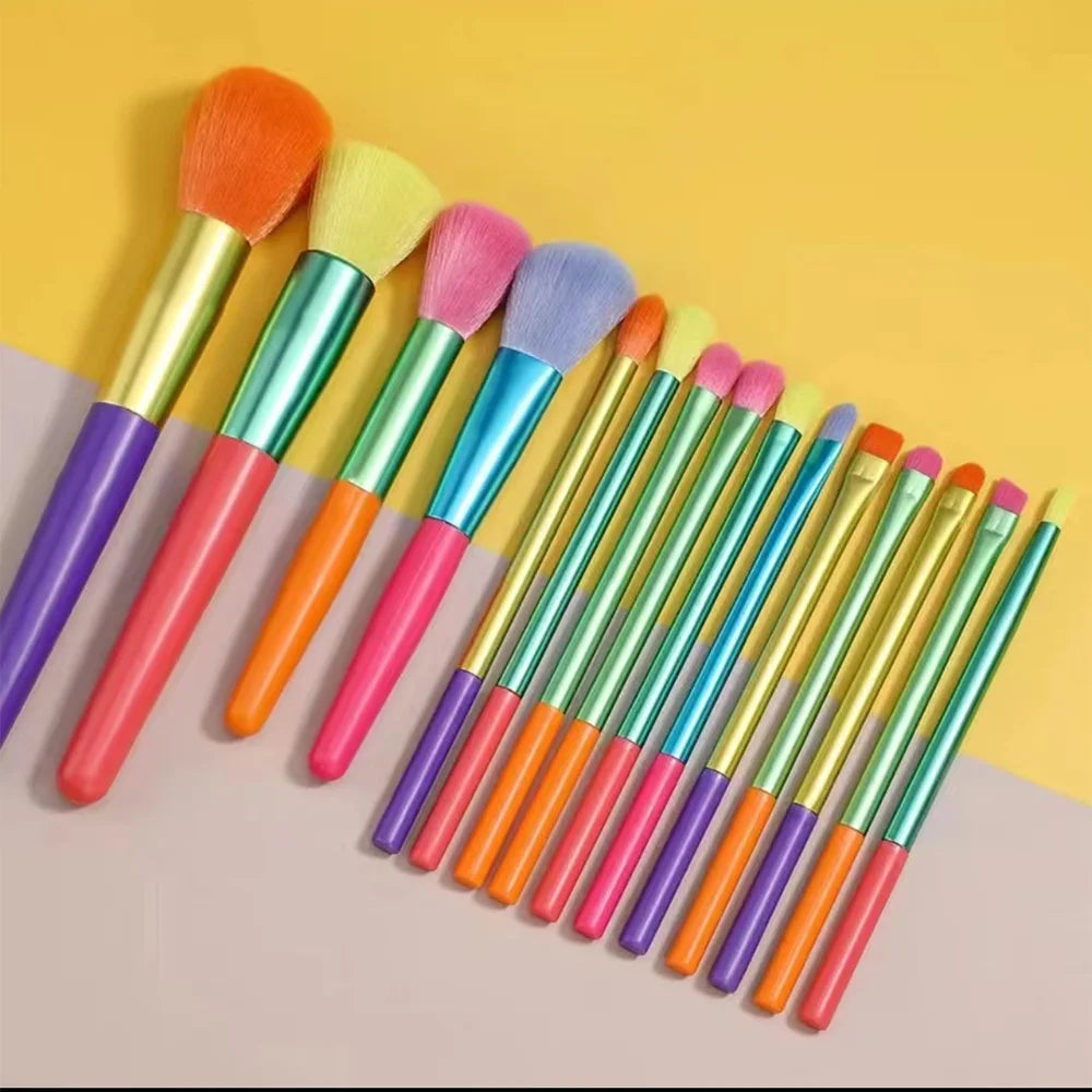 Rainbow Makeup Brush Set