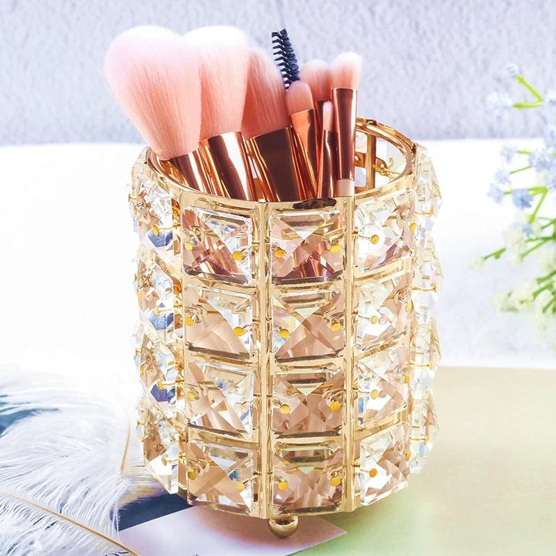 Crystal Makeup Brushes, pencils and Lipsticks Organizer & Holder