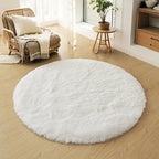 Soft Plush Circular Rugs for Vanity Desk Chair