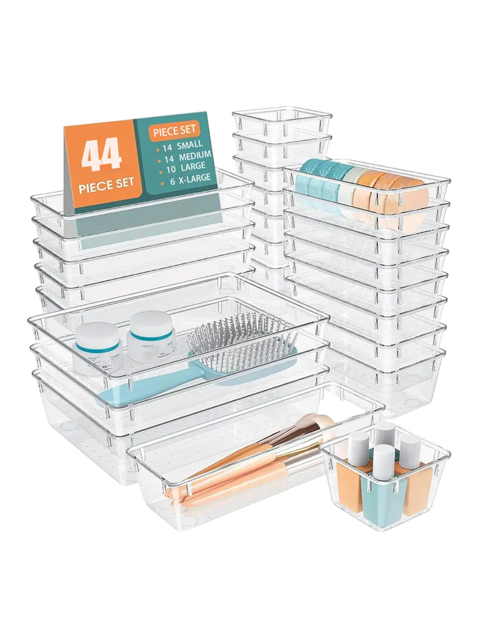 Acrylic Drawer Organizer - 44 Pcs
