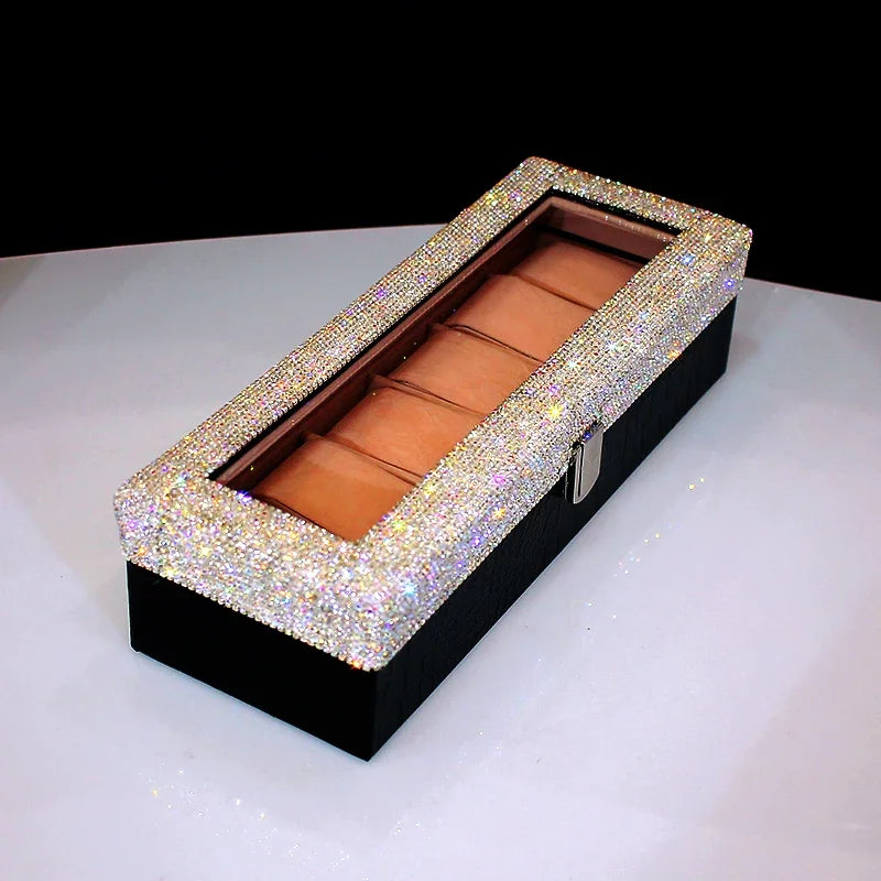 Watches Organizer 6-slot - Rhinestone