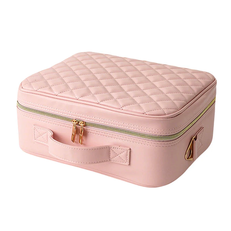 Makeup & Cosmetic Travel Box With LED Mirror [Large]