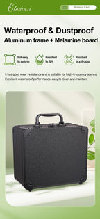 Portable Makeup Hard Case With Adjustable LED light Mirror