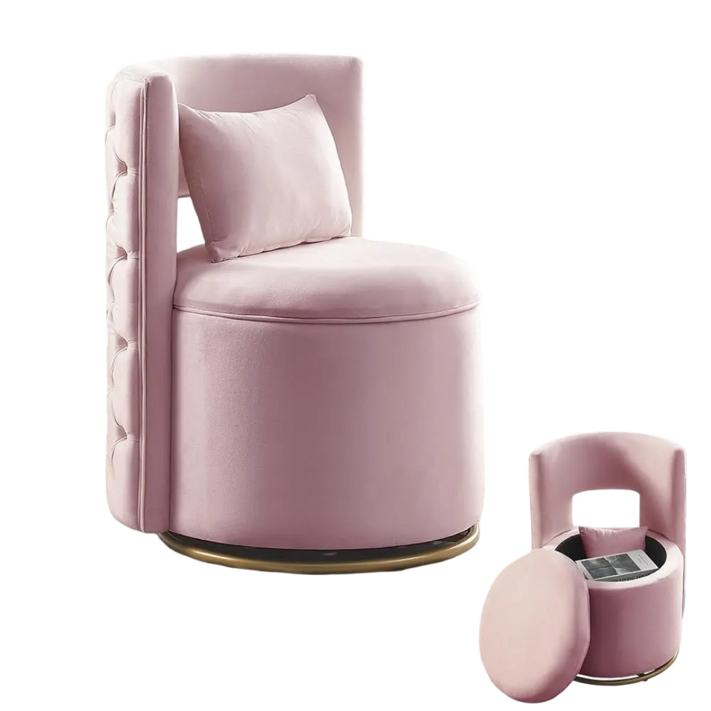 360° Swivel Barrel Chair - Pink