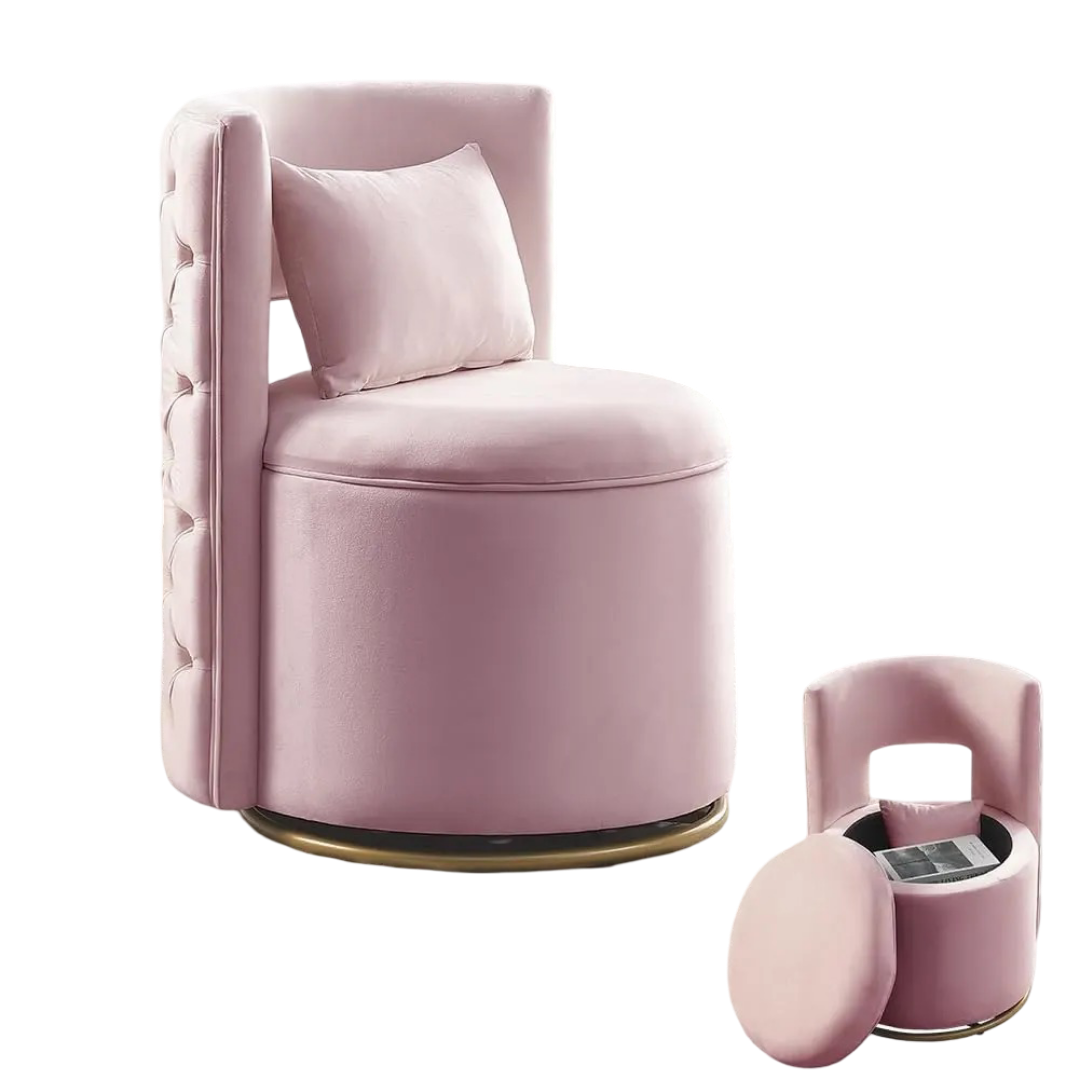 360° Swivel Barrel Chair - Pink