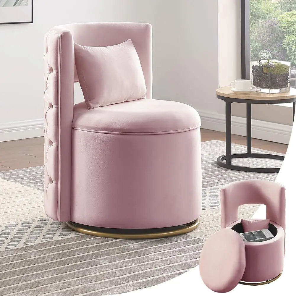 360° Swivel Barrel Chair - Pink