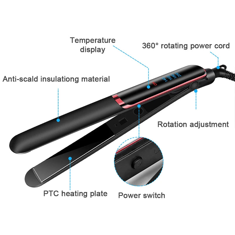 Professional Ceramic Flat Ironic Fast Heatup Hair Straightener