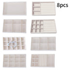 Jewelry Box Display Tray Set | Drawer Organizer | 8,10 Pcs