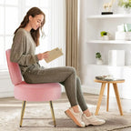 Luxury Vanity Chair with with Gold Legs