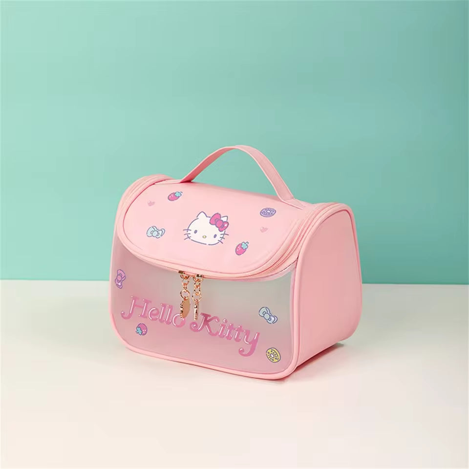 Hello Kitty Zipper Large Capacity Makeup Bag