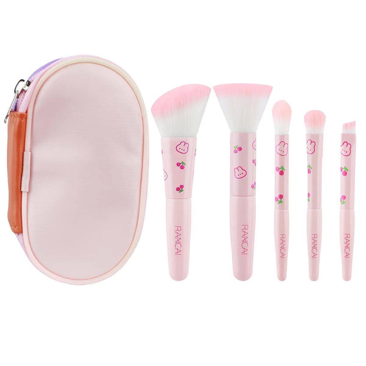 Premium Makeup Mini Brush Set With Pouch [5Pcs]