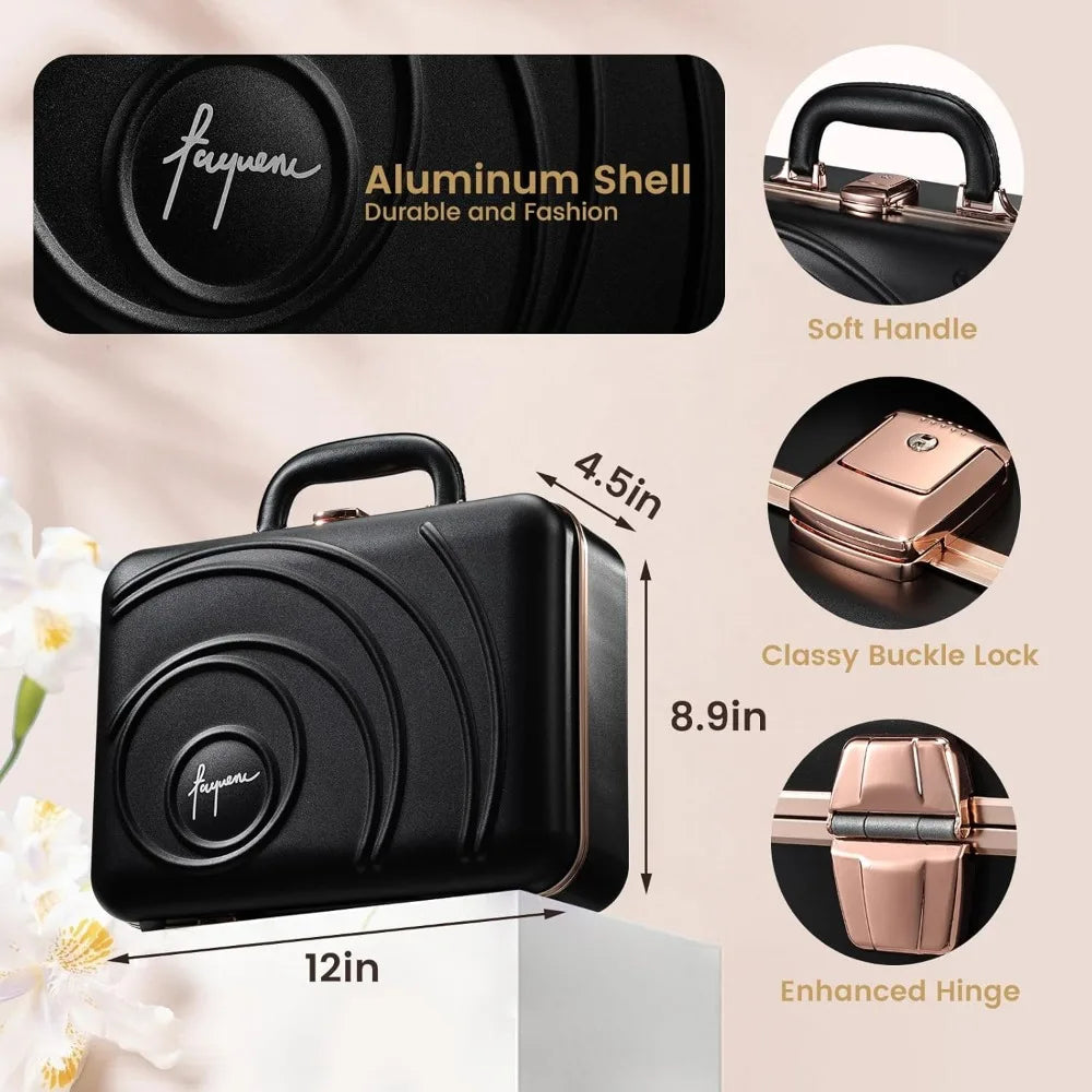 12" Travel Makeup Case With LED Mirror